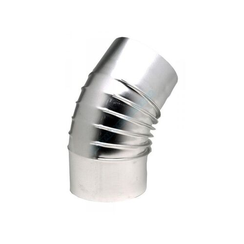 Coude plissé 45° aluminium Alugaz